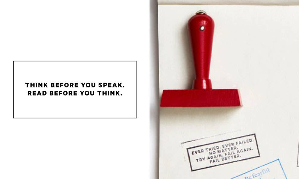 Wms&Co. - Vendita all'ingrosso Timbro in gomma/decorativo - Timbro di Gomma con Citazione Filosofica - Rettangolare29