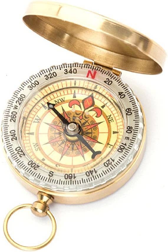 giftland - Wholesale Navigational Compass - Golden Metal Compass 5cm3