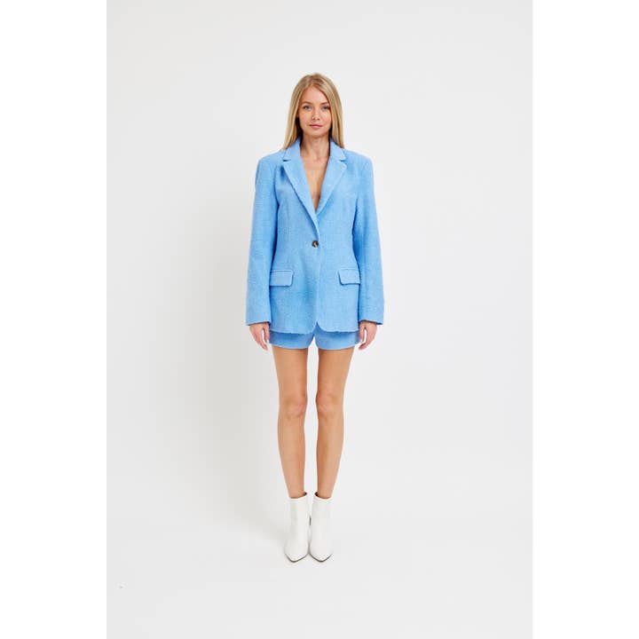 BLAZER BOUCLÉ À POCHES À RABAT pour la vente par LENA