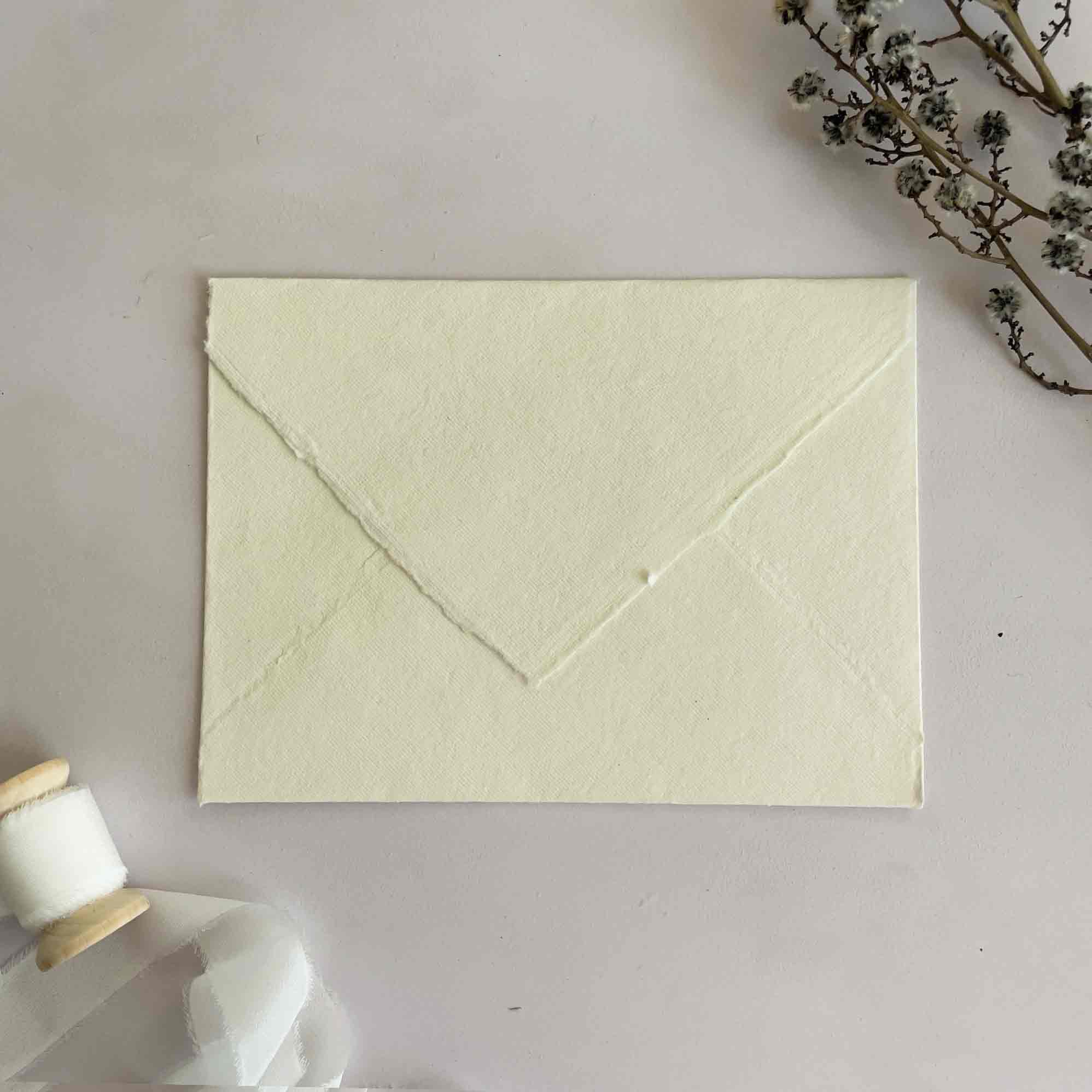 The Natural Paper Company - Wholesale Stationery/Notecard Set - Vanilla Handmade Cotton Rag Paper, Card and Envelopes9