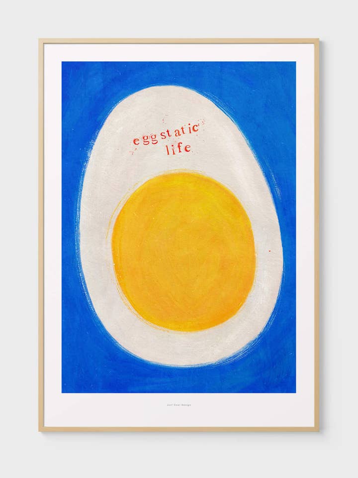 Eggstatic Life | A4–A3 Bright Fun Graphic Print for wholesale by Just Cool Design