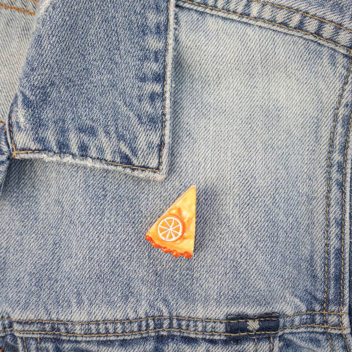 Mini Story Co - Wholesale Lapel Pin/Button - Lemon Pie Pin | Lemon Cake Brooch | Whimsical Dessert Brooch | Dessert Lover's Gift | Cute Foodie Accessories | Miniature Lemon Pie4