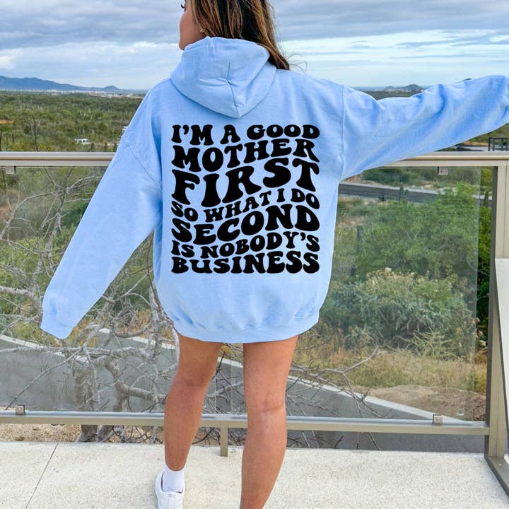 Good mother first Unisex Heavy Blend™ Hooded Sweatshirt for wholesale by Apparel Crush