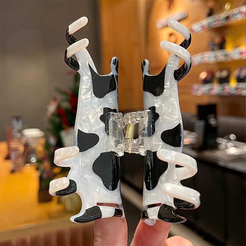 SoapElenGlen - Wholesale Hair Clip - Women's - Cute Cow - Shaped Animal Hair Claw Clips 3