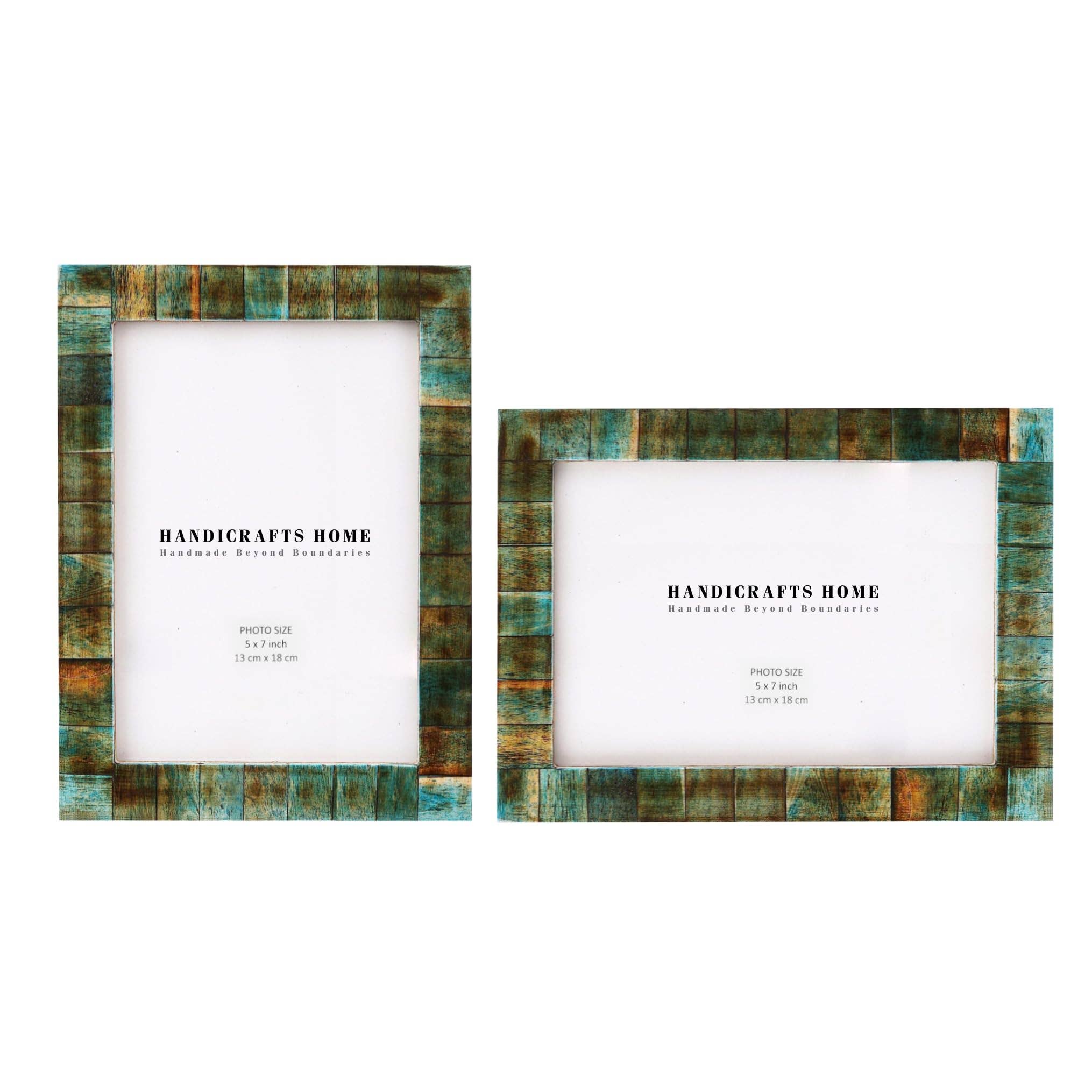 Handicrafts Home – wholesale Picture frame – Picture Frame Verdigris Pack of 2, 3 Sizes1