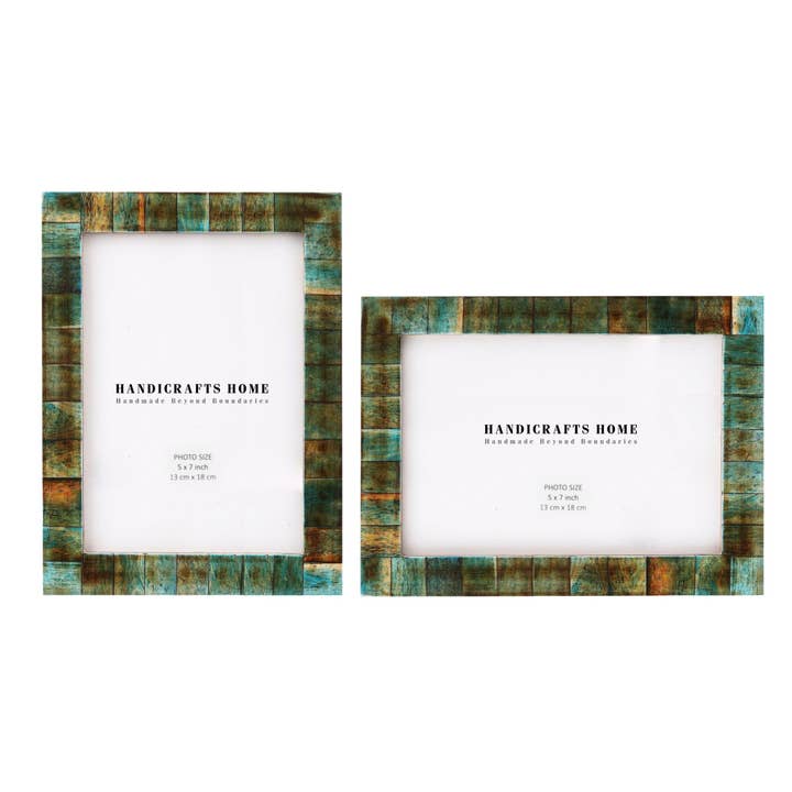 Handicrafts Home – wholesale Picture frame – Picture Frame Verdigris Pack of 2, 3 Sizes1
