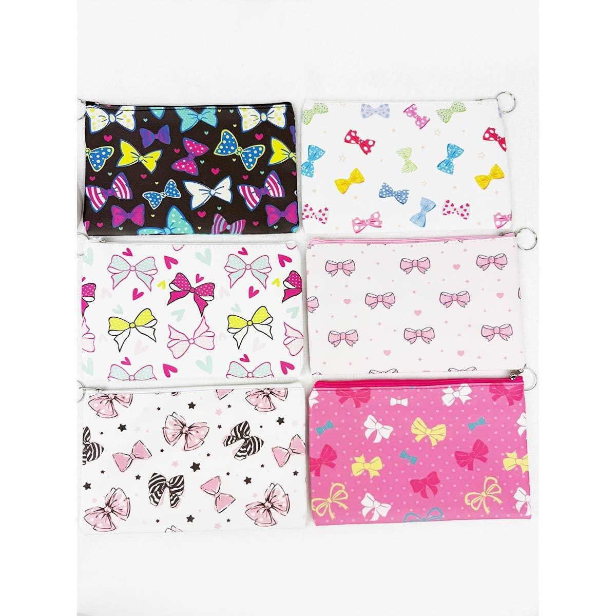 MIX COLOR Adorable Bow Theme Coin Purse with Key Ring for wholesale on Faire1