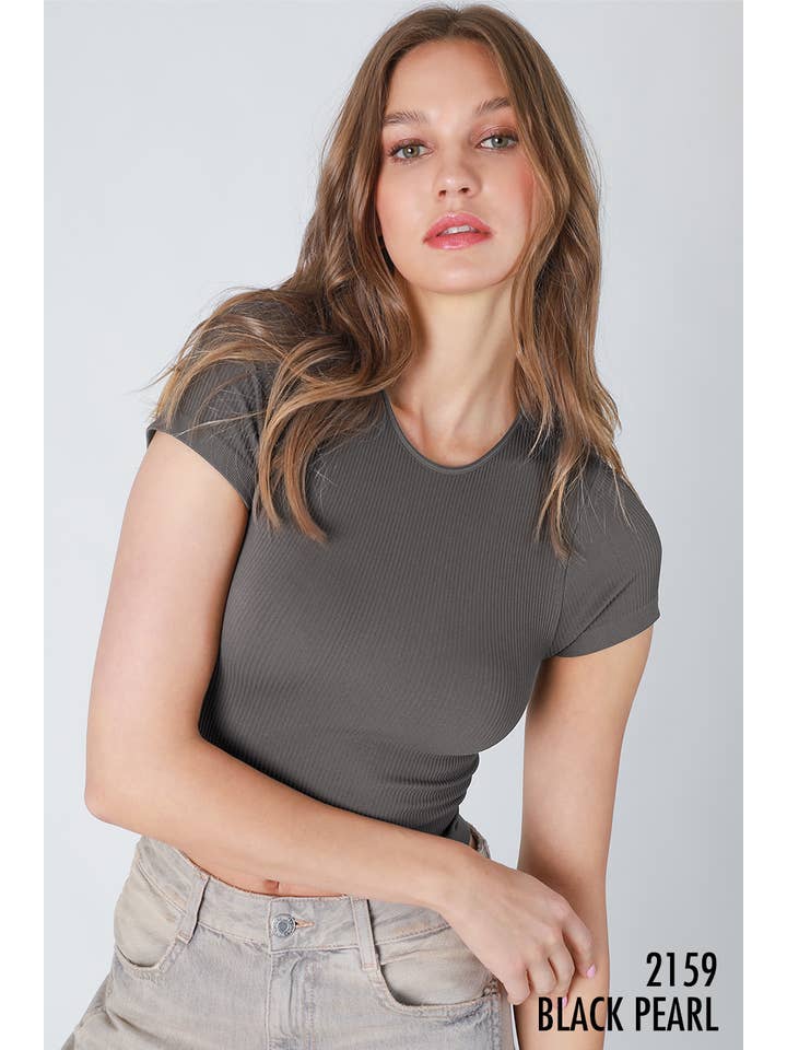 NIKIBIKI - Wholesale Knit Top - Women's - NS8232- Ribbed Baby Tee34