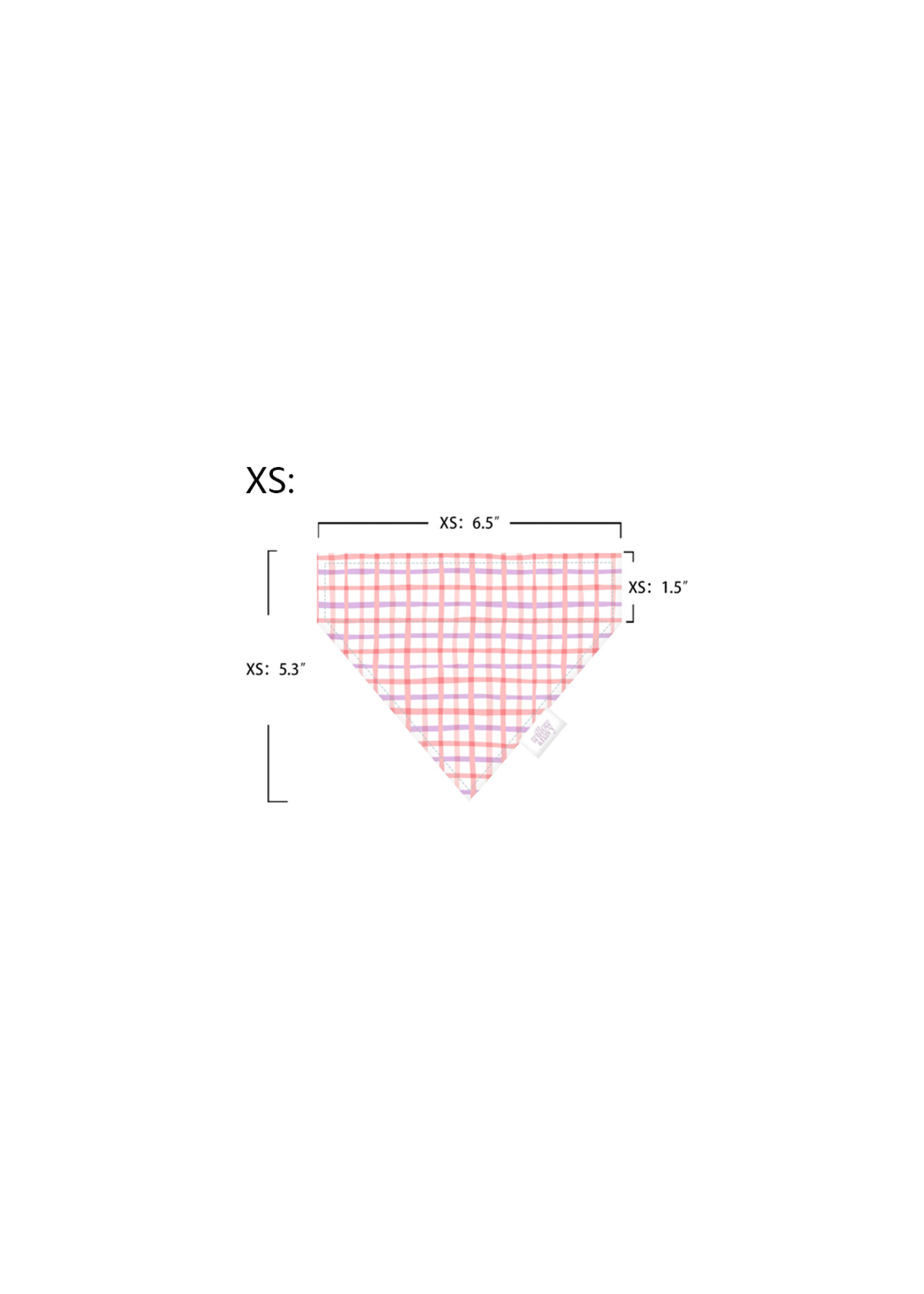 Willow & Navy - Wholesale Pet Bandana - Dog - Pink Plaid Over the Collar Dog Bandana0