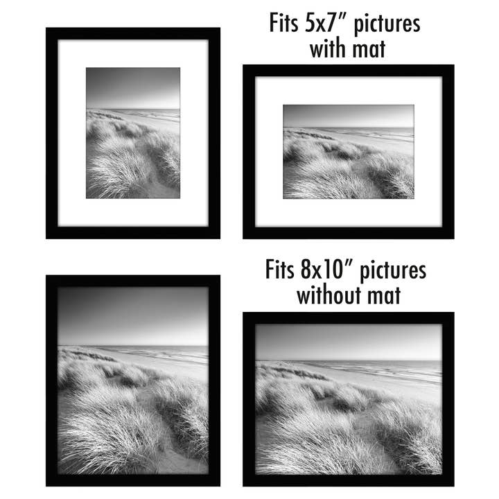 Americanflat - Wholesale Picture Frame - Americanflat Picture Frame with Mat Slim Molding (5 Pack)35