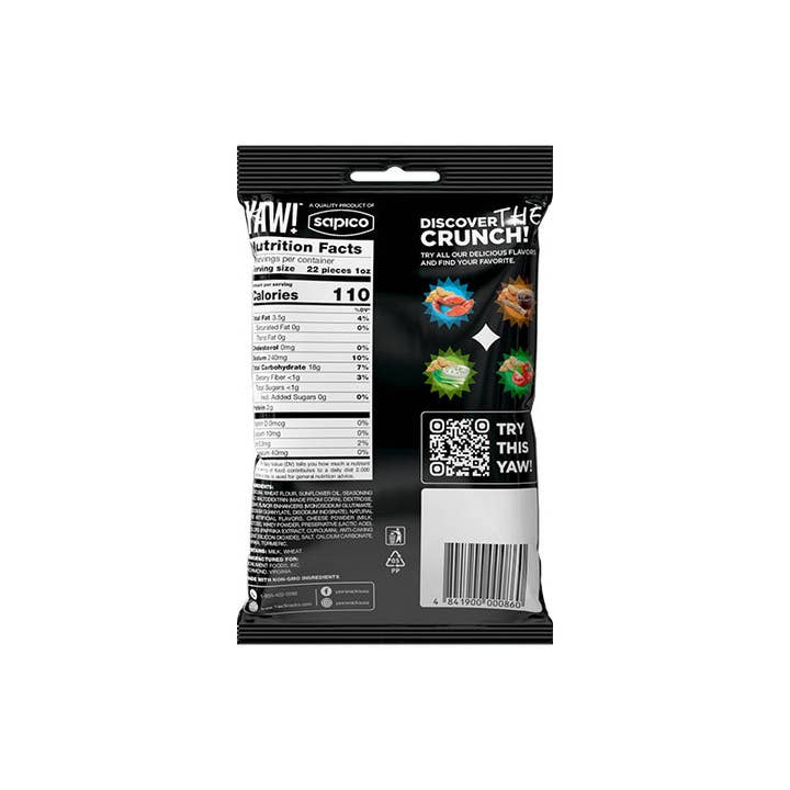 YAW snacks - Wholesale Puffed Snack - YAW! Cheese Flavored Baked Baguette Bites Snack 2oz