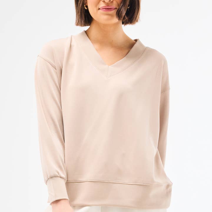 Hazel Top | Latte for wholesale by Mary Square