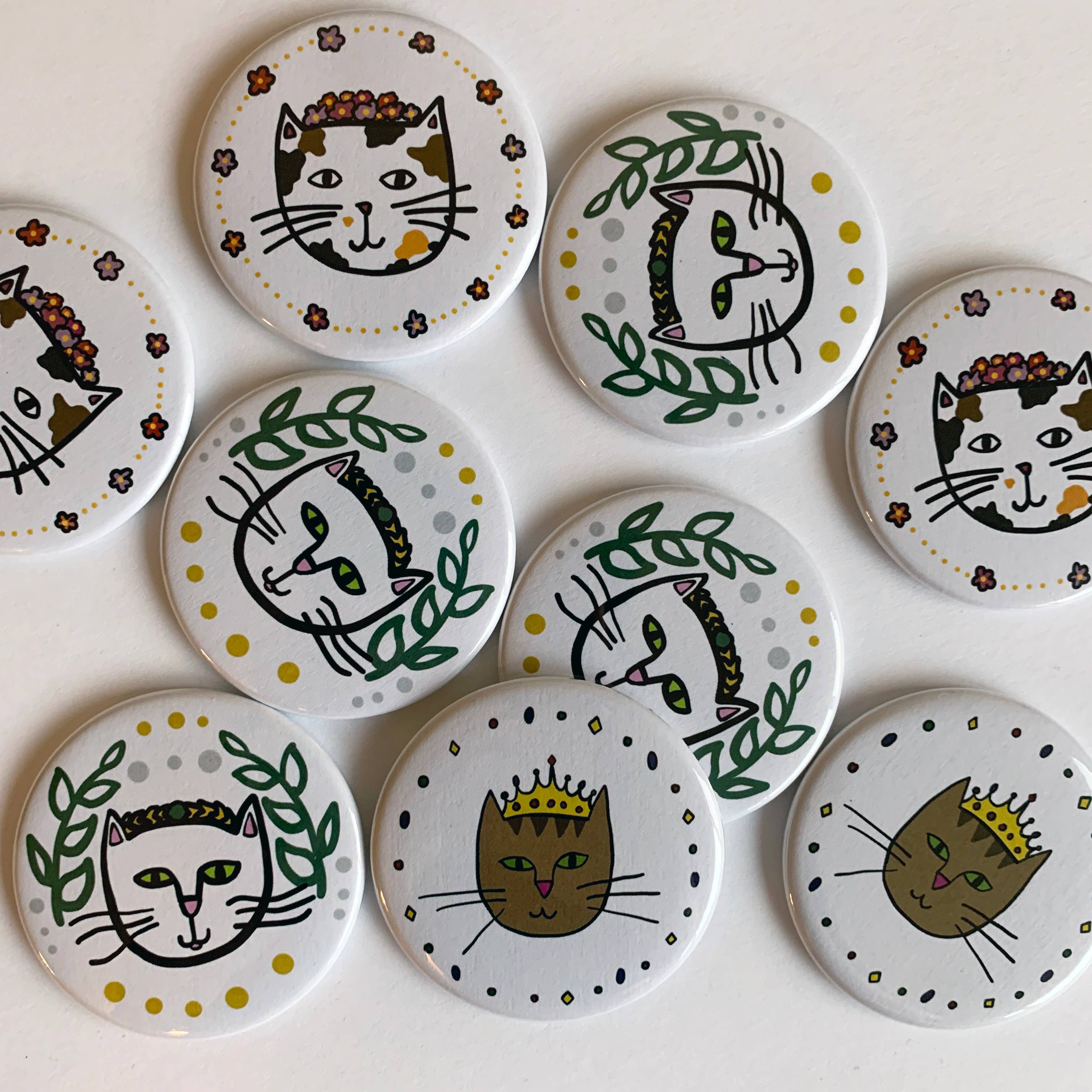 Made by Nilina – Engroshandel Kompaktspejl – Fancy kat lomme spejl - 2,25 inches2