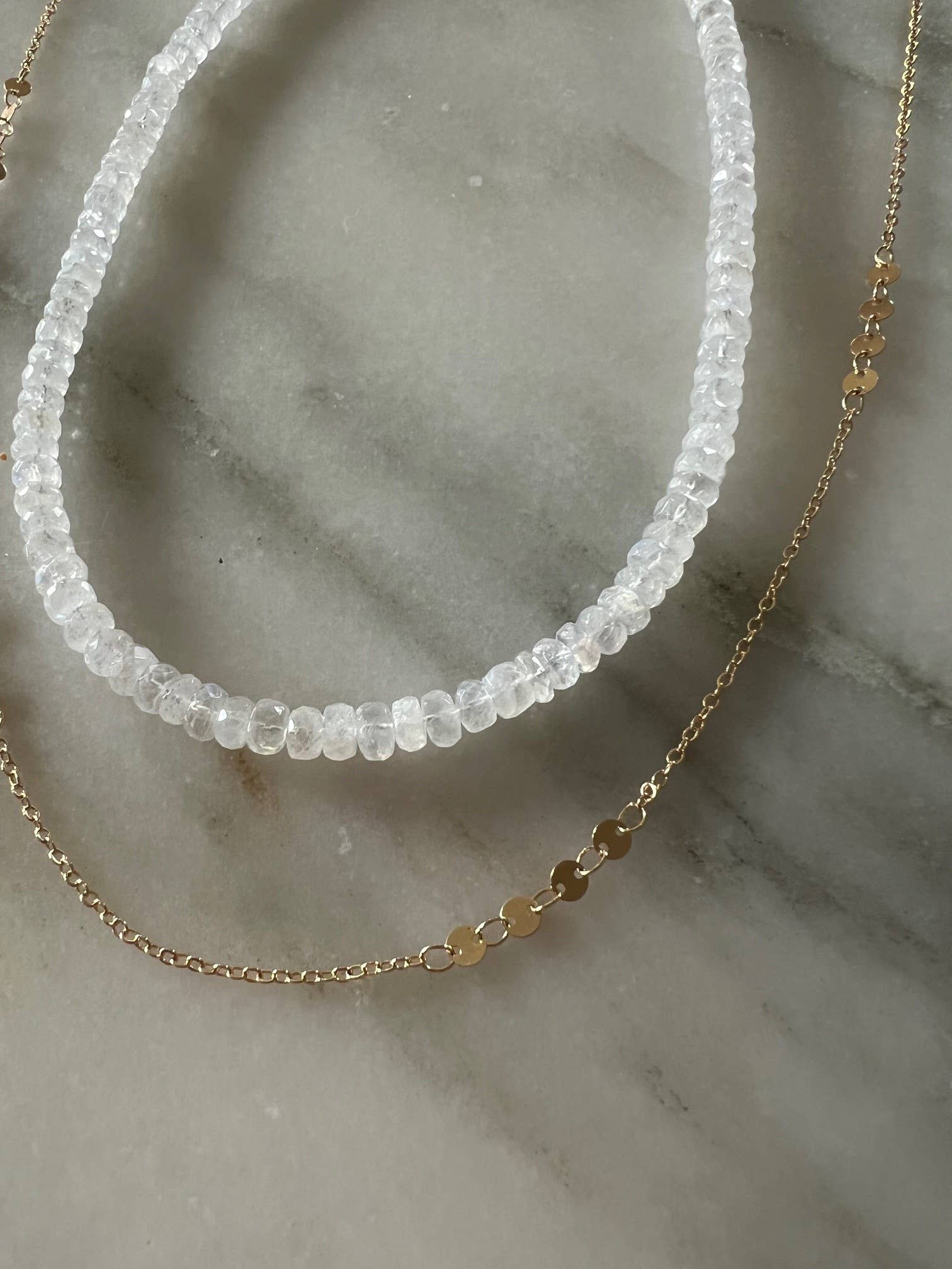 Sonya Renee Jewelry - Wholesale Beaded/Pearl Necklace - Lilly Gemstone Bead Necklace multi-color 8mm opals jade 73