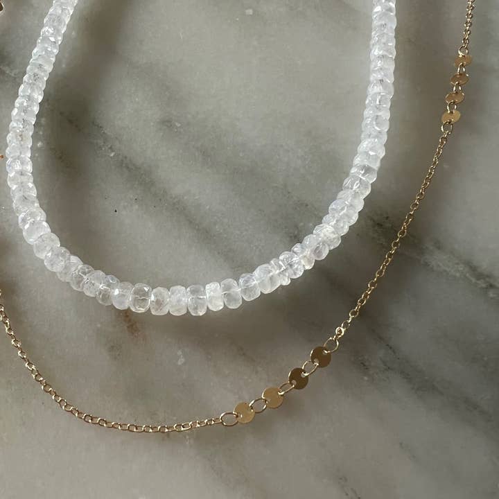 Sonya Renee Jewelry - Wholesale Beaded/Pearl Necklace - Lilly Gemstone Bead Necklace multi-color 8mm opals jade 73