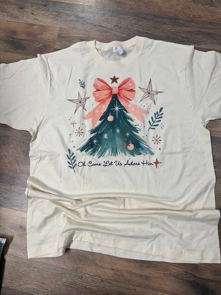 Christmas Tree Graphic T-Shirt for wholesale by Sweet Southern Wholesale