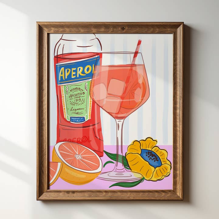 "Aperol Spritz" - 8" x 10" Giclée-konsttryck för wholesale av Tara Reed