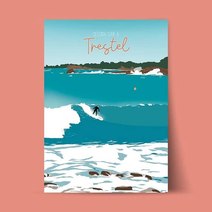 Exibição Sessão de surf em Trestel (Bretanha) por atacado de Ma Plume Colorée