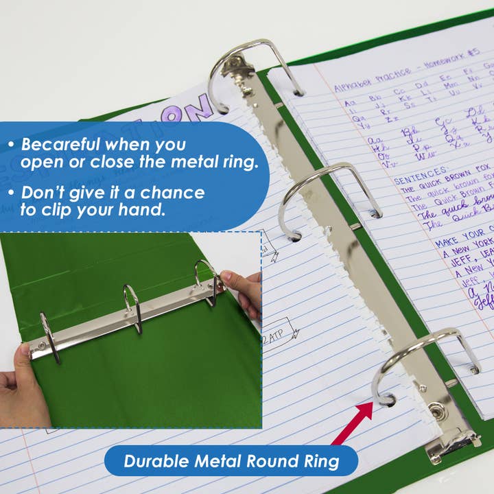 BAZIC Products - Wholesale Binder - Binder View 2" Green Slant-D Ring w/ 2 Pockets