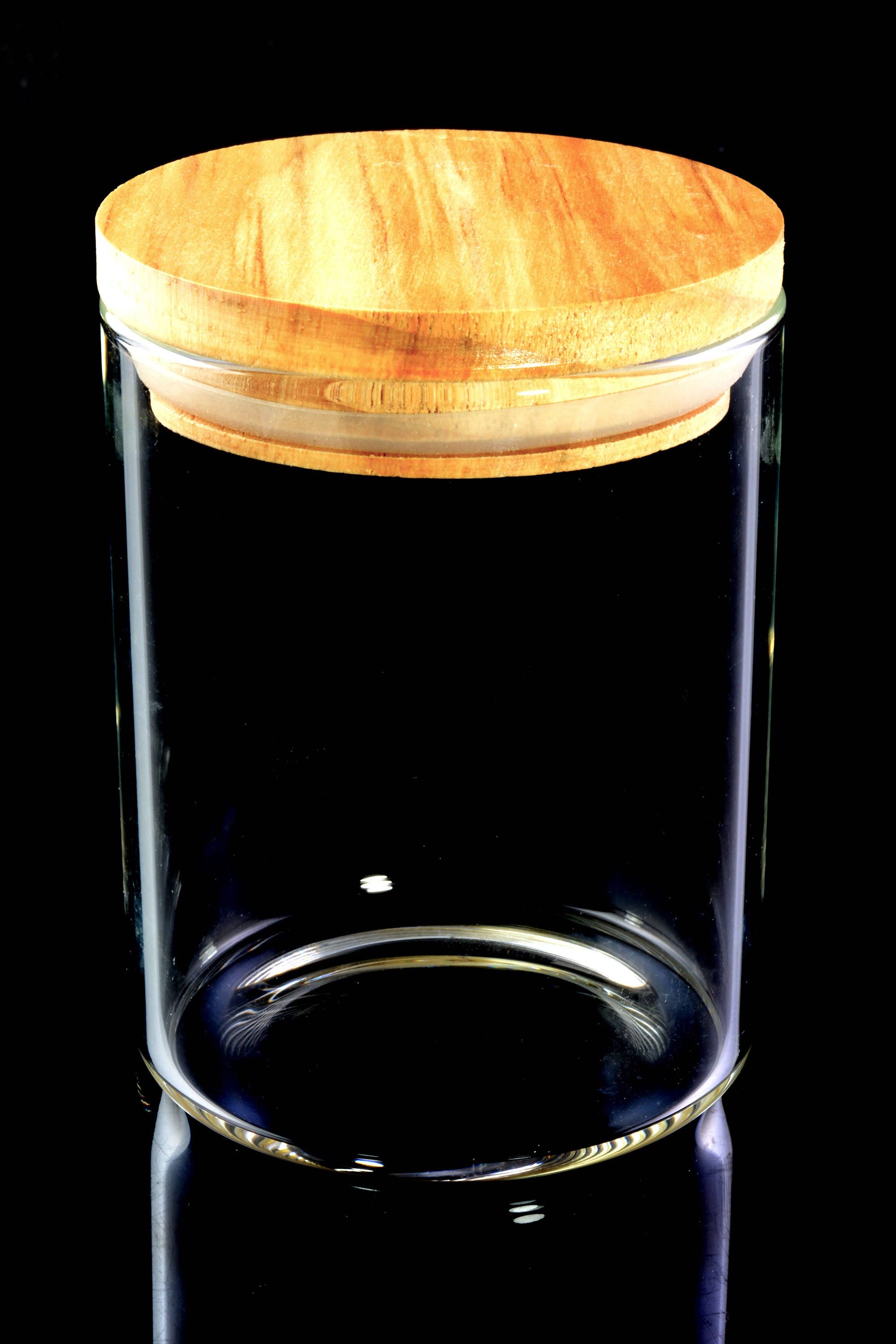 SPS Wholesale Inc - Wholesale Jar - Glass Jar with Bamboo Lid - J02392