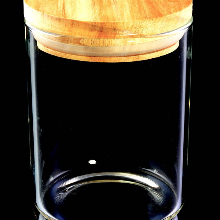 SPS Wholesale Inc - Wholesale Jar - Glass Jar with Bamboo Lid - J02392