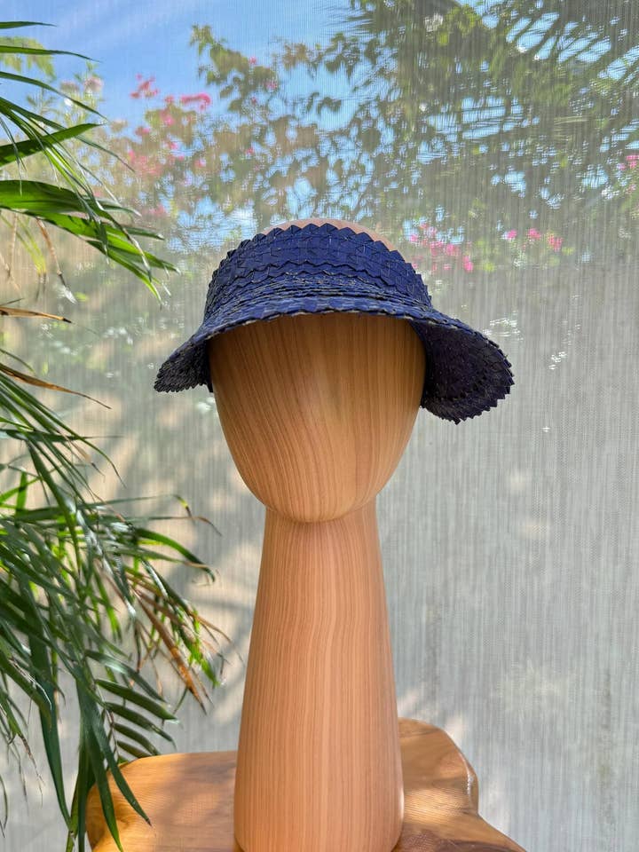 Handmade Palm Leaf Visor: Eco-Friendly Boho Beach Sun Hat for wholesale by Crafts Love Dreams