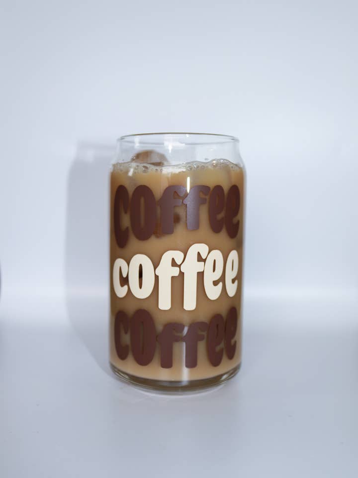 Coffee Glass Can for wholesale by Rosey Design Co.