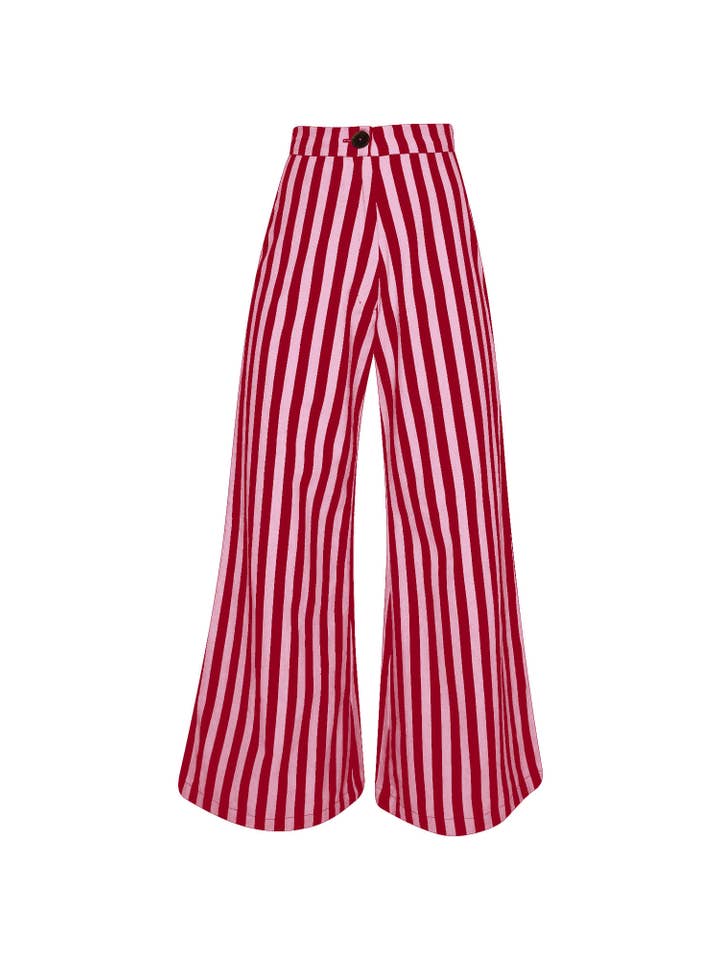 The Boardwalk Wide Leg Pants Whippy Red/pink for wholesale on Faire