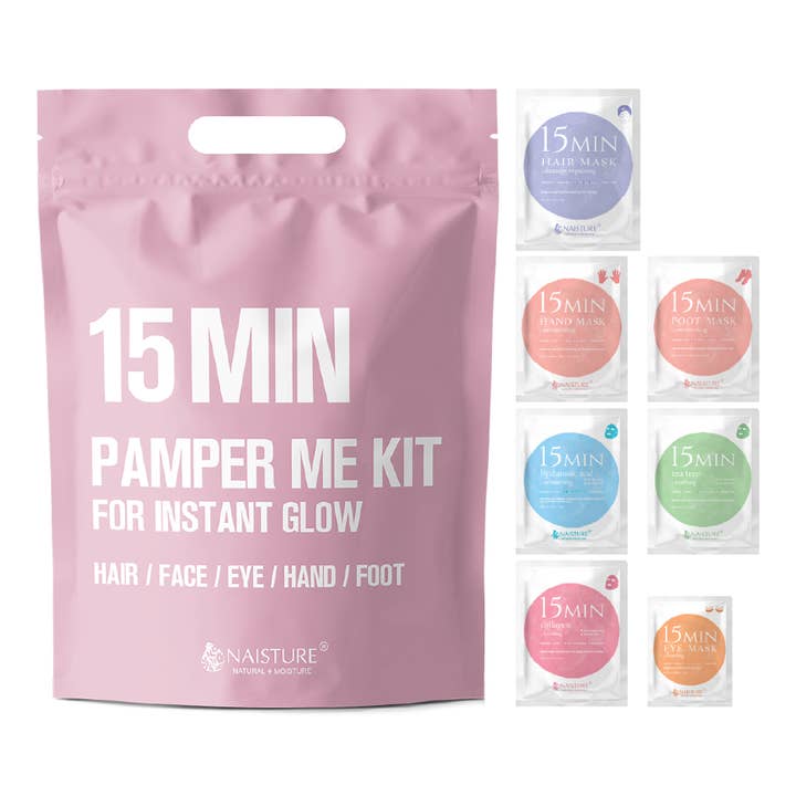 Naisture - Wholesale Skincare Face Mask - Naisture 15Min Pamper Me Kit for Skin Care & Beauty (7 pack)