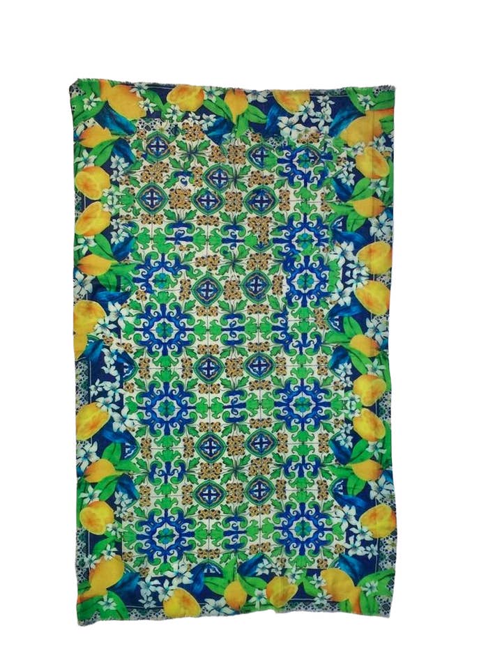 Lenço Lã/Silk-Otra Cosa-Flor com Citrinos - 4400 por atacado de OTRACOSA