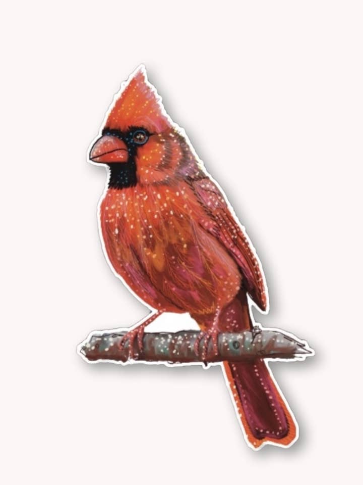 Cardinal Sticker for wholesale by Heather Freitas