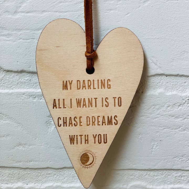 Adorno de madera en forma de corazón//Etiqueta para bolsa de regalo, varias opciones para venta al por mayor de Jus Sayin'