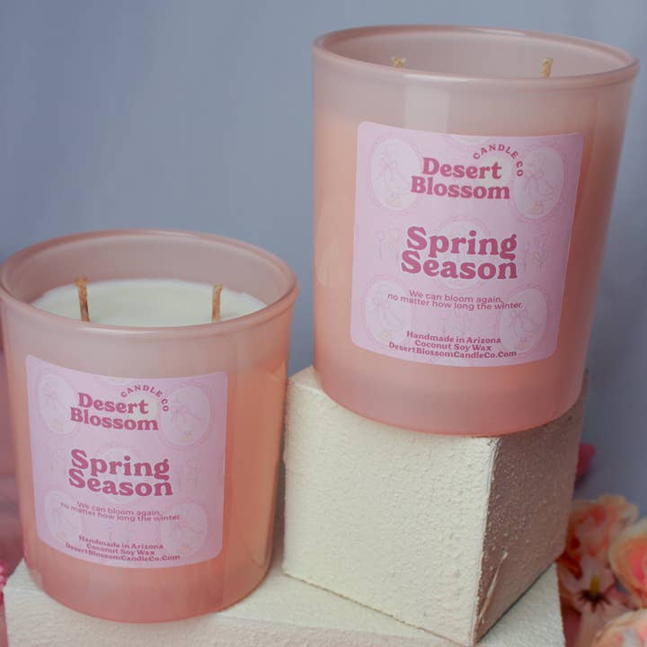 Spring Season Candle for wholesale by Desert Blossom Candle Company