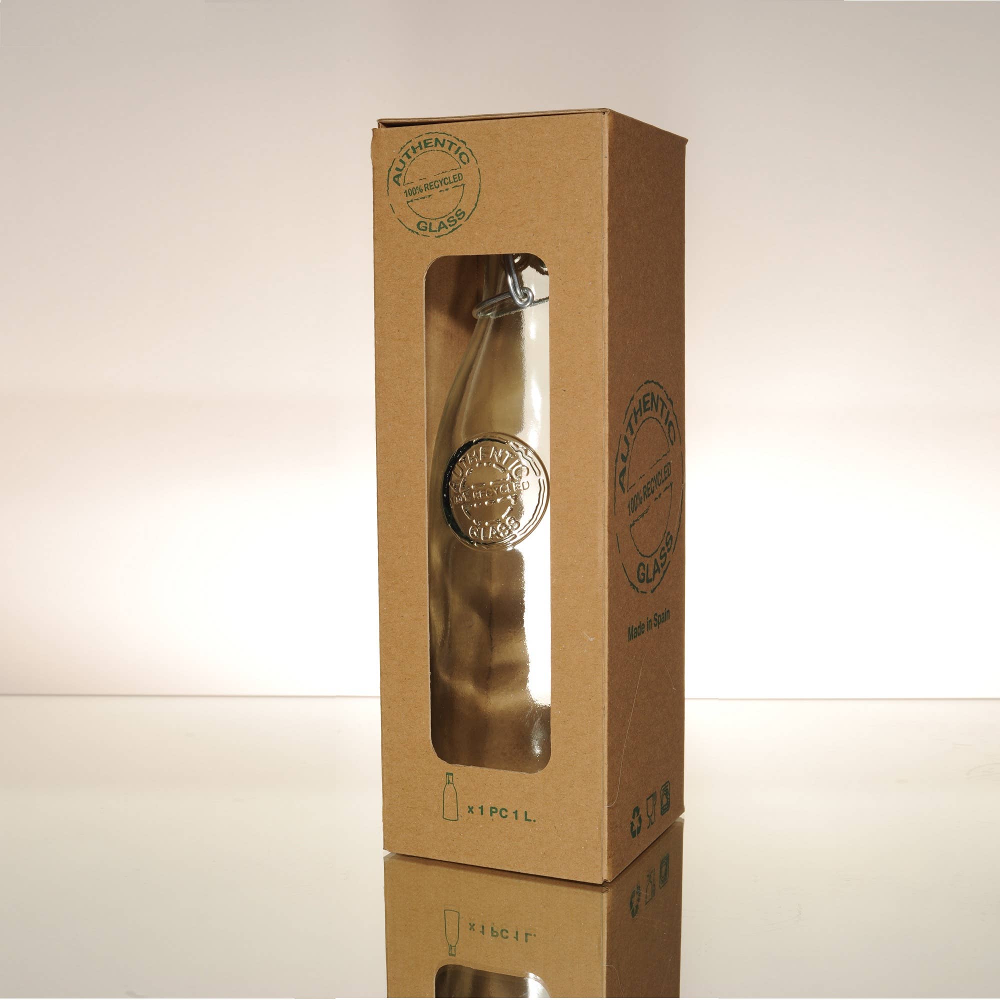 Jarapa – wholesale Milk/juice bottle – 1L Authentic Bottle with a Clip Top (6/case)0