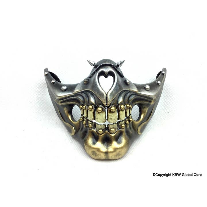Half Face Skeleton Mask - Gold for wholesale by KBW Global Corp.