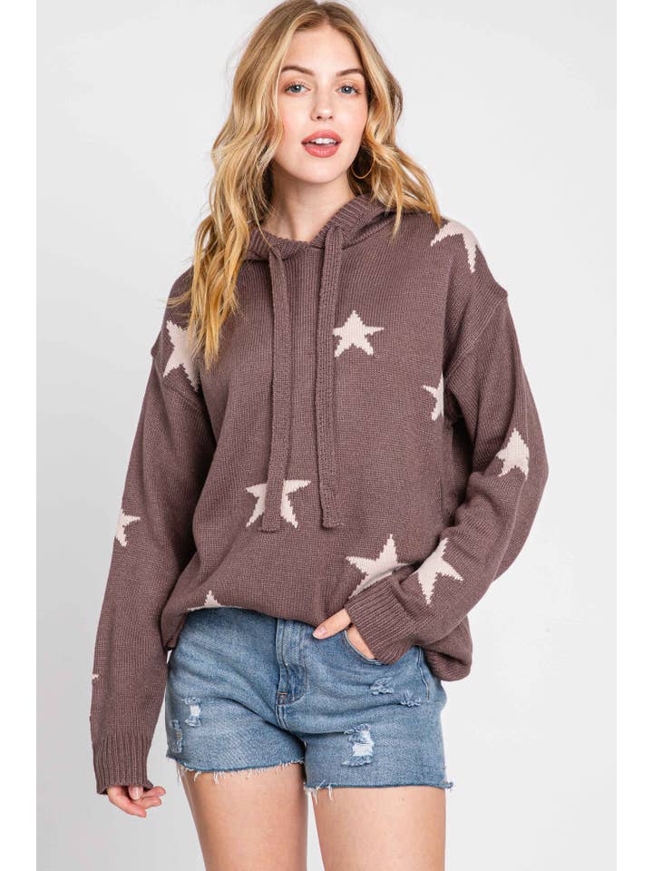 Brown Hoodie Sweater Top 3463SW for wholesale on Faire3