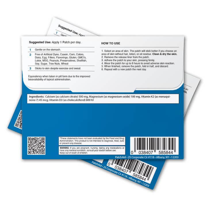 PatchAid - Wholesale Oral Supplement/Vitamin - Kids D3/Calcium Patch - Bone Strength & Dental Health2
