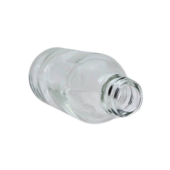 The Bottle Shoppe – wholesale Essential oil holder – 2 oz. (60 ML) Clear Boston Round Glass Bottle with Cork top3