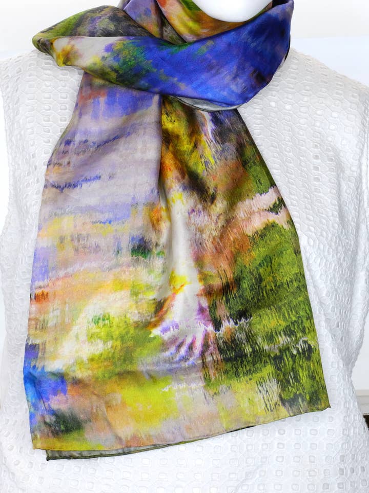 Silk Twill Scarf “Platypus Magic-TW” 150cmx50cm for wholesale by Bluyonda Silk Scarves