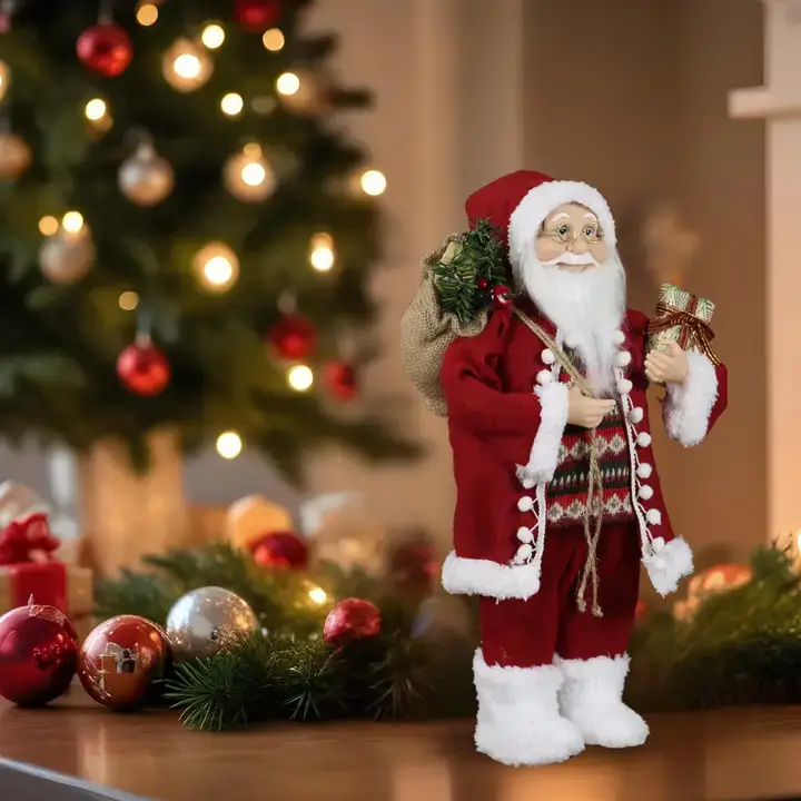 SINT - Wholesale Christmas Decoration - SINT 18 Inch Christmas Standing Santa Claus Doll Statue Figurine Ornament26