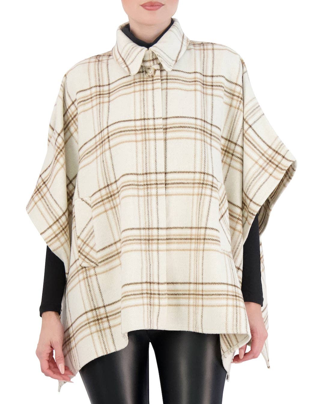 Ookie & Lala / O&L - Wholesale Cape - Women's - Vegan Cashmere Plaid Cape12