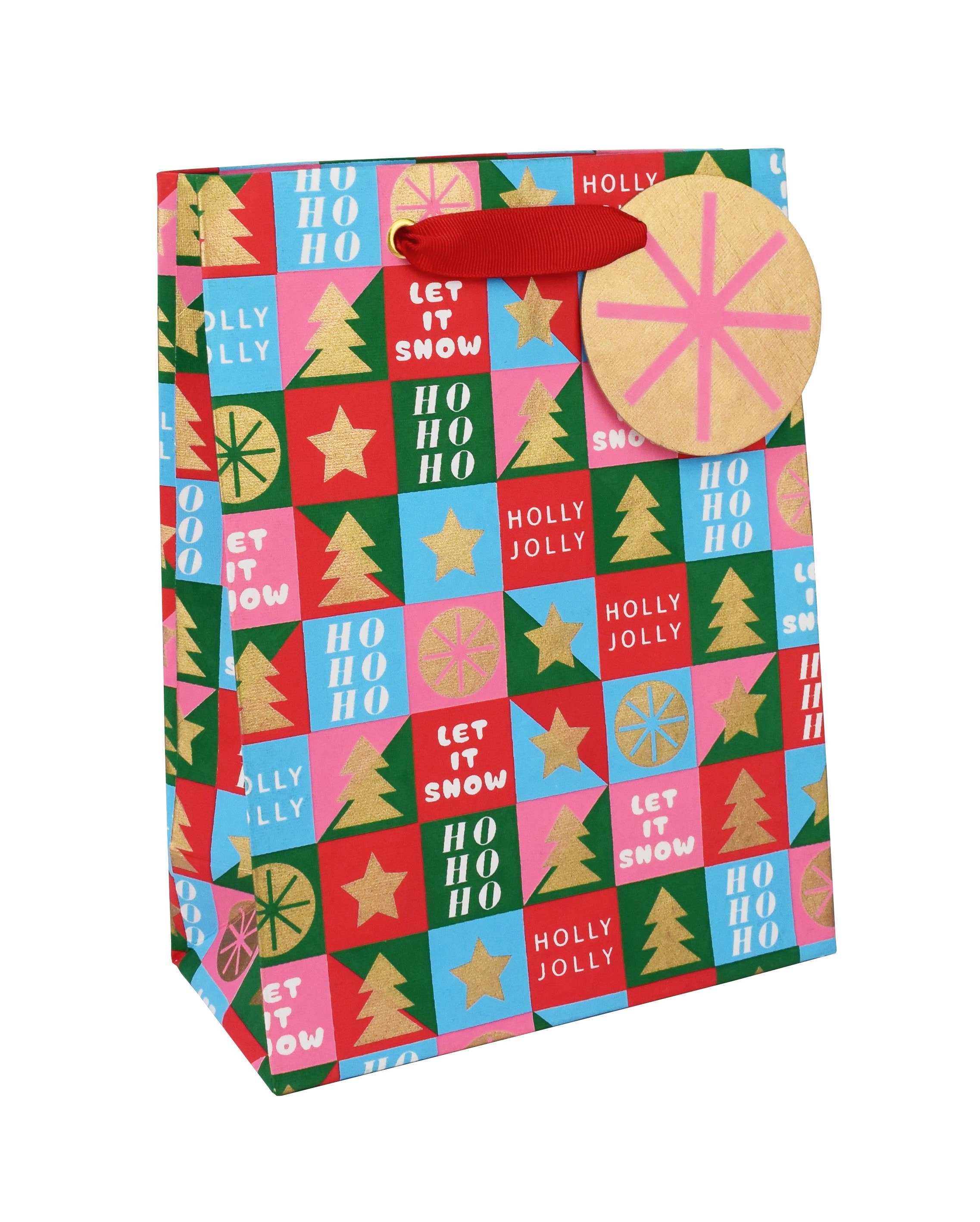 LoveVivid - Wholesale Gift bag - Checkerboard XMAS Medium Gift Bag 0