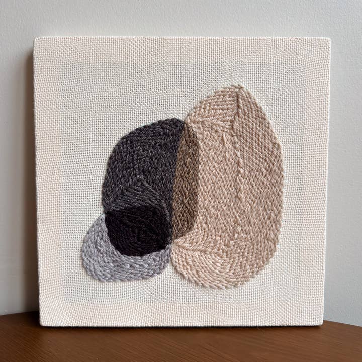 "Pebbles" - Punch Needle Kit - Wall Art (100% Wool) for wholesale by Both Hands Crafts