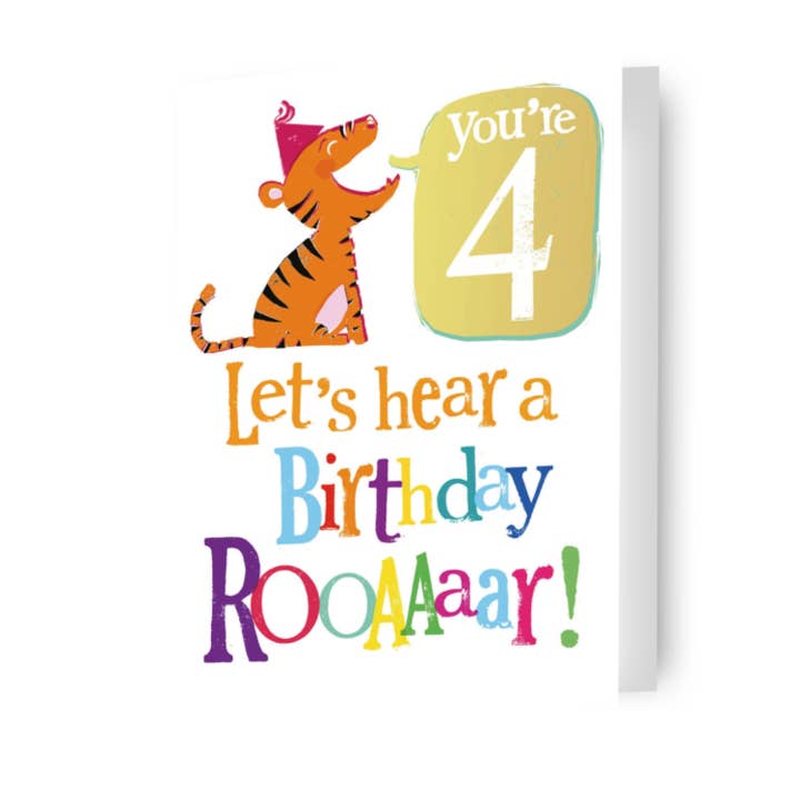Brightside Age 4 Birthday Card for wholesale by Danilo Promotions Ltd