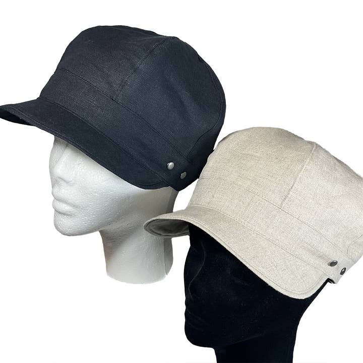 DCP Designs - Wholesale Newsboy/Schoolboy Hat - Women's - Linen Summer Cap, Newsboy style tie, Code HDC-L:5