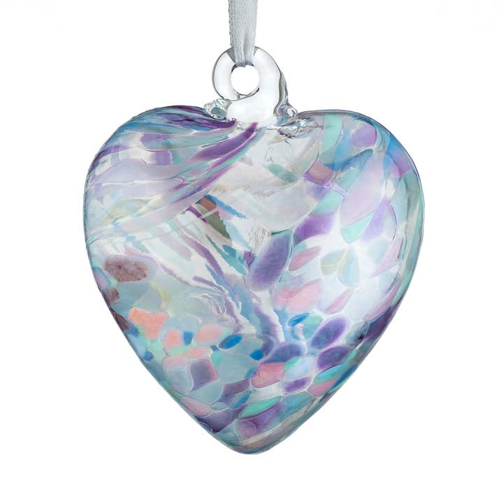 12cm Friendship Heart - Pearl NEW for wholesale by Sienna Glass