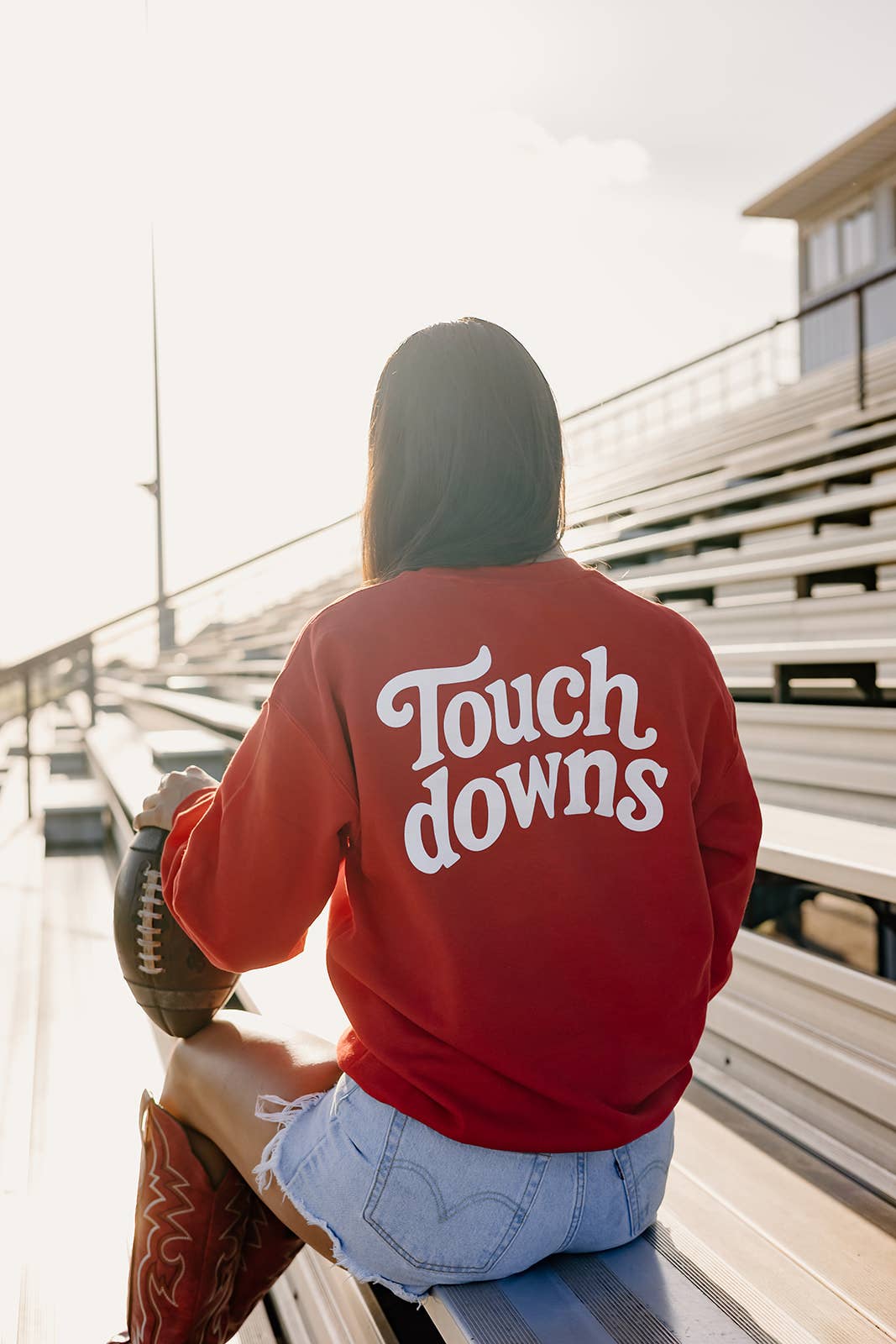 Worthy Hat Co. - Vente Sweat-shirt à imprimés – femme - Touchdowns Funky rouge0