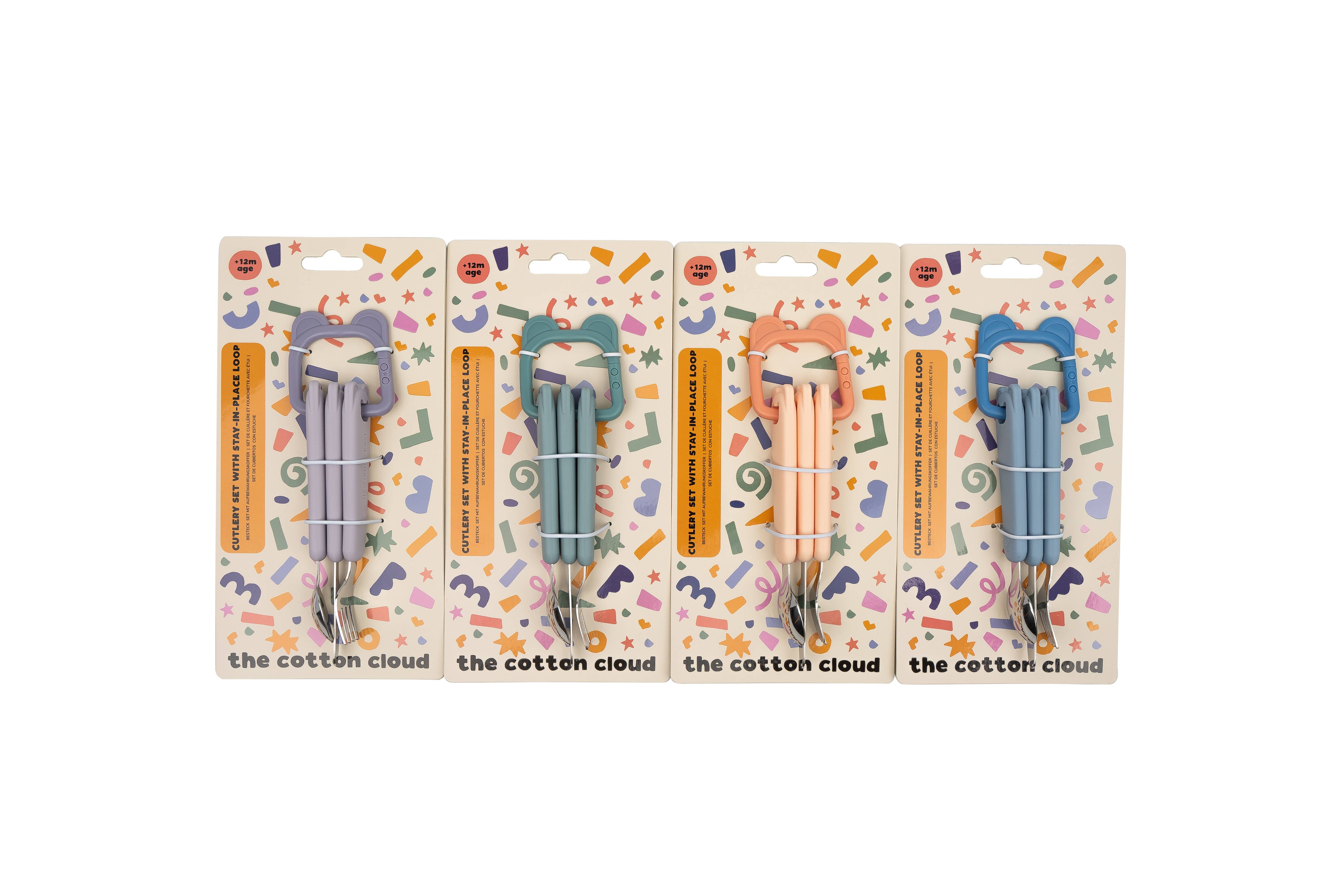 the cotton cloud - Wholesale Feeding Set - Baby - Kids Silicone and Steel Cutlery set with Loop8