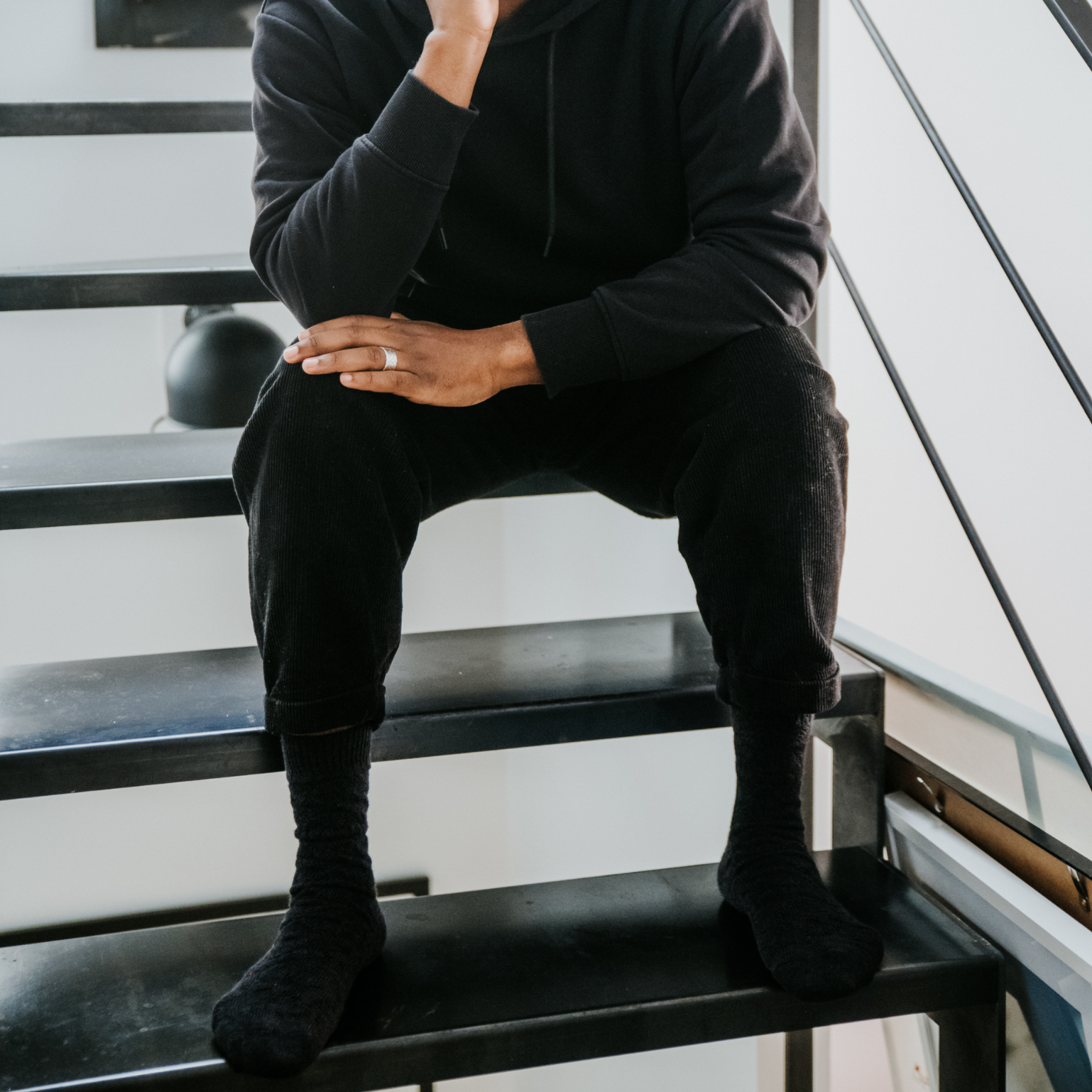 Maison Causettes - Wholesale Socks - Men's - Elie the Irish merino wool men's socks in black1