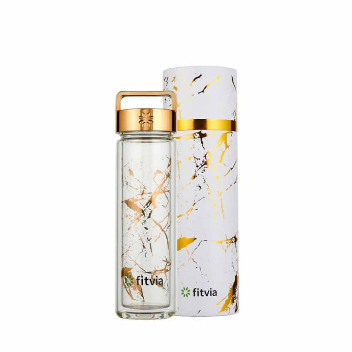 Gold Marble Thermo Bottle for wholesale by Fitvia